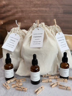 Laundry Essentials Gift Set | 3 Wool Dryer Balls + Linen Drops | Luxury Laundry Care | Solace | Simply Hope