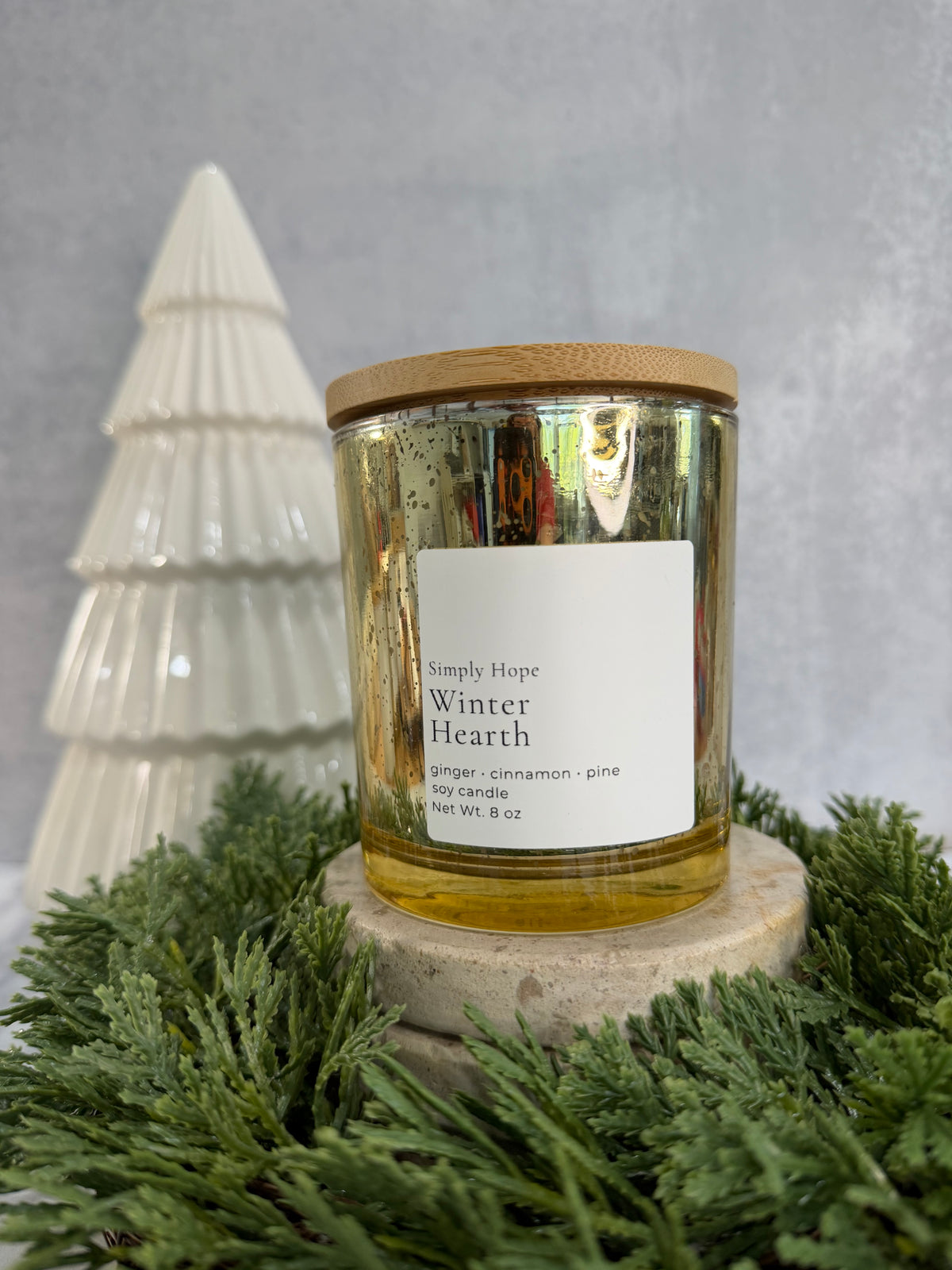 Winter Hearth Candle (ginger + cinnamon + pine)