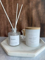 Grove Reed Diffuser | Fallen Leaves Home Fragrance | Luxury Reed Diffuser | Apple & Cedar Room Scent | Long Lasting Fall Decor