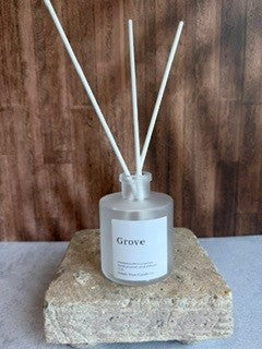 Grove Reed Diffuser | Fallen Leaves Home Fragrance | Luxury Reed Diffuser | Apple & Cedar Room Scent | Long Lasting Fall Decor
