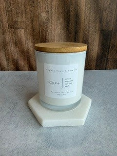 Cove Soy Candle | Salted Caramel & Oud | Warm Coastal Scent | Hand Poured Candle | Cozy Home Decor