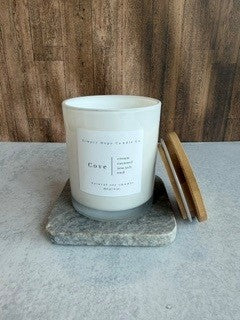 Cove Soy Candle | Salted Caramel & Oud | Warm Coastal Scent | Hand Poured Candle | Cozy Home Decor