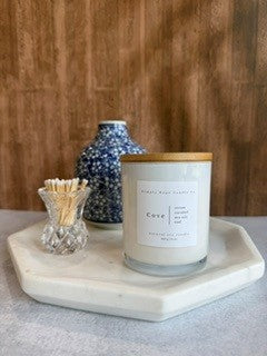 Cove Soy Candle | Salted Caramel & Oud | Warm Coastal Scent | Hand Poured Candle | Cozy Home Decor