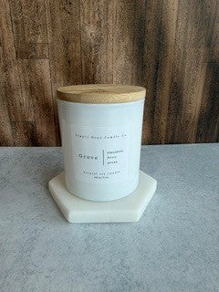 Grove Soy Candle | Fallen Leaves Candle | Luxury Fall Candle | Apple, Cinnamon & Cedar | Cozy Autumn Decor
