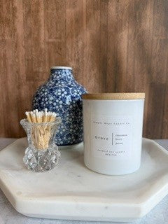 Grove Soy Candle | Fallen Leaves Candle | Luxury Fall Candle | Apple, Cinnamon & Cedar | Cozy Autumn Decor