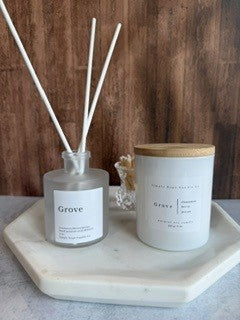 Grove Soy Candle | Fallen Leaves Candle | Luxury Fall Candle | Apple, Cinnamon & Cedar | Cozy Autumn Decor