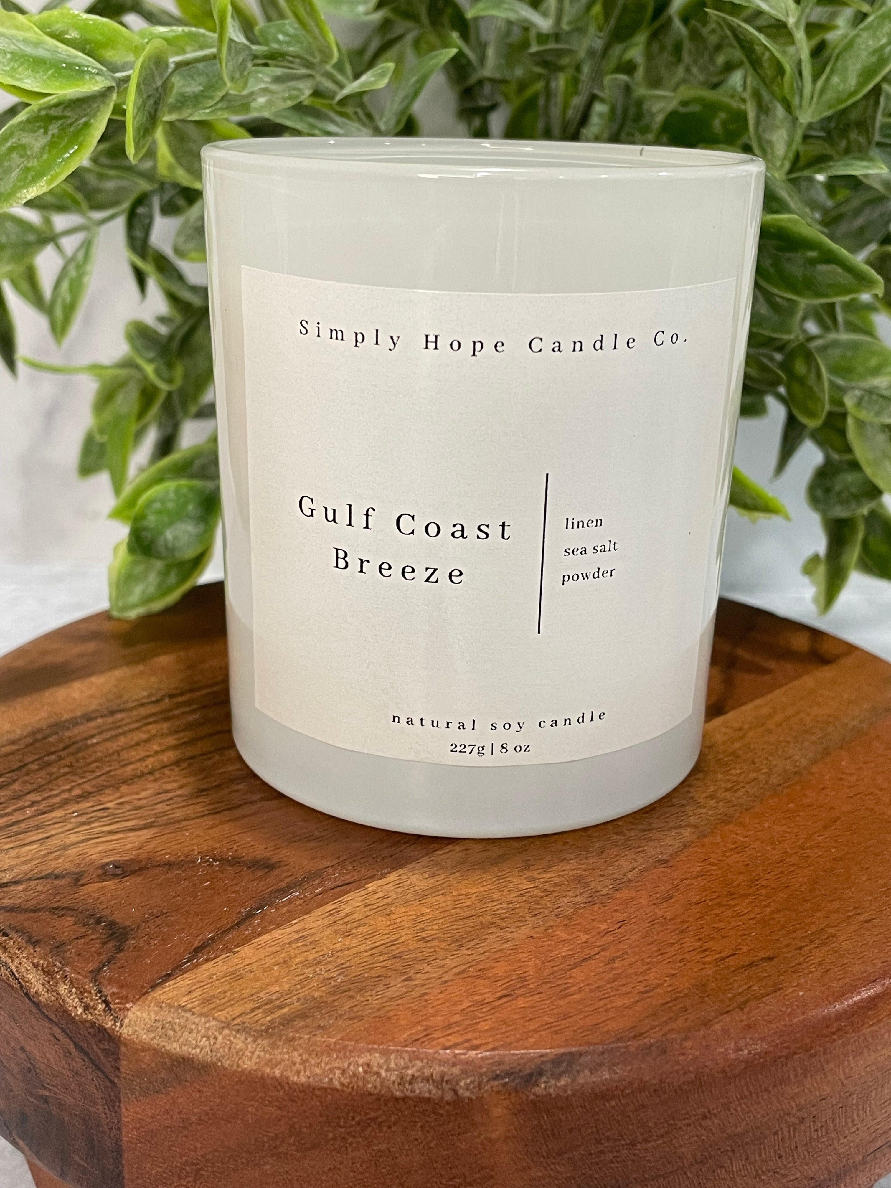 Gulf Coast Breeze (linen + sea salt + powder) – Simply Hope Candle Co. Gulf Coast Breeze (linen + sea salt + powder) – Simply Hope Candle Co.