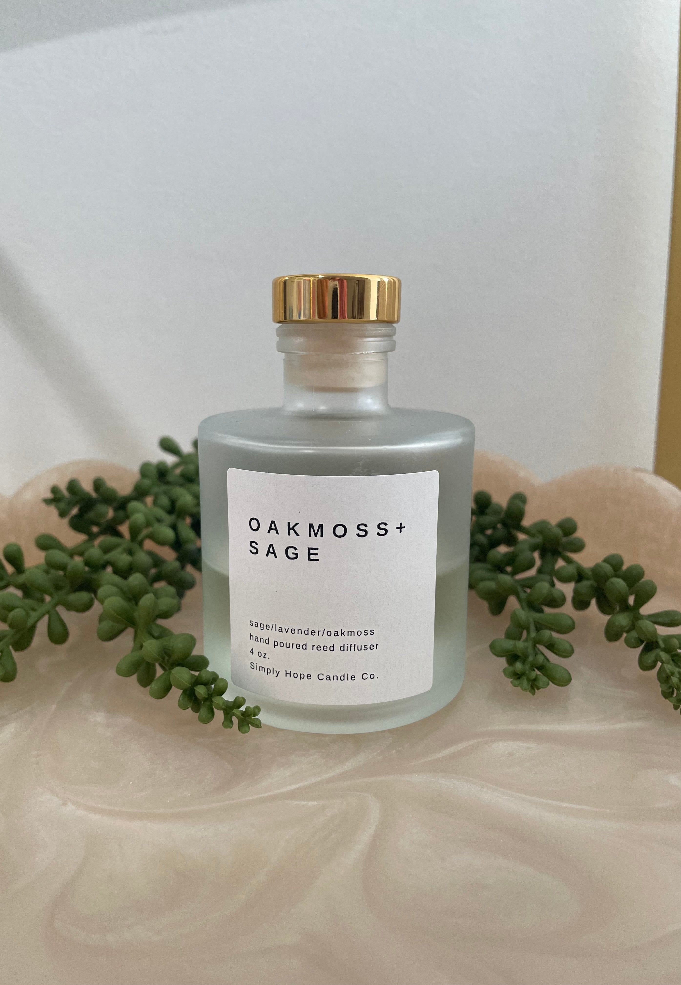 Oakmoss + Sage Reed Diffuser 5 oz (sage + lavender + oakmoss