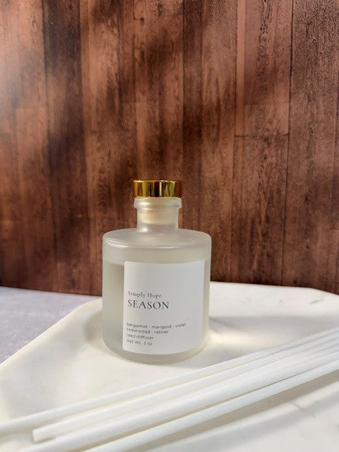 Season Reed Diffuser | Bergamot, Violet & Cedarwood | Luxury Home Fragrance | Flameless Scent | 5 oz