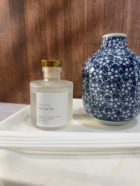 Season Reed Diffuser | Bergamot, Violet & Cedarwood | Luxury Home Fragrance | Flameless Scent | 5 oz