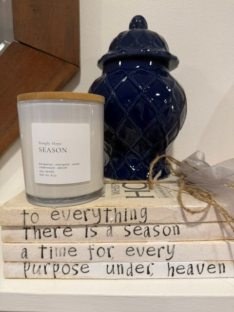 Season Soy Candle | Bergamot, Violet & Cedarwood Candle | Warm Sophisticated Home Fragrance | 8 oz