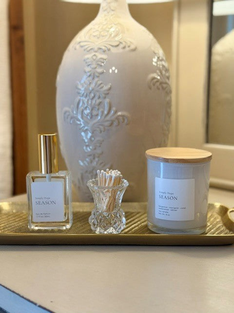 Season Soy Candle | Bergamot, Violet & Cedarwood Candle | Warm Sophisticated Home Fragrance | 8 oz