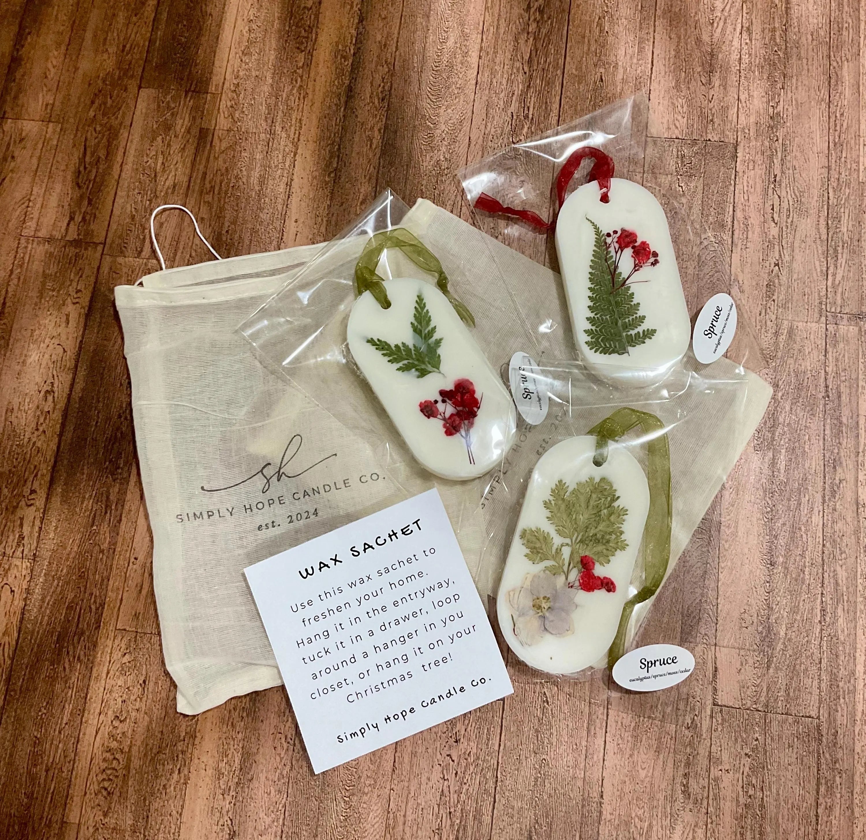 Scented Soy Wax Sachet Tablet Freshener with Dried Flowers Aromatherapy Gift Party Favors