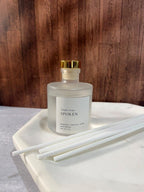 Spoken Reed Diffuser | Bergamot, Black Tea & Amber | Luxury Home Fragrance | Flameless Scent | 5 oz